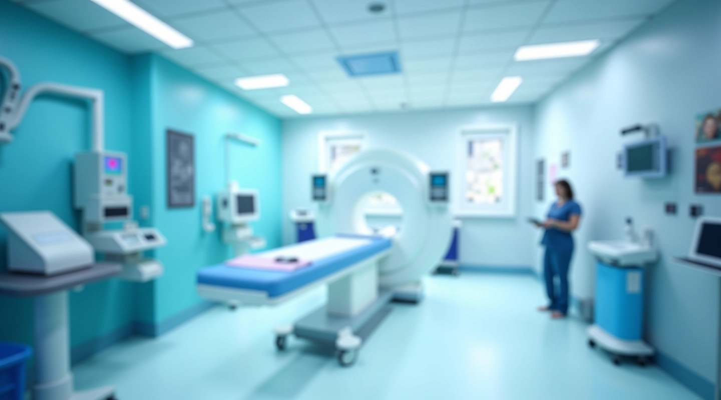 Advanced medical imaging and diagnostic equipment in modern hospital setting